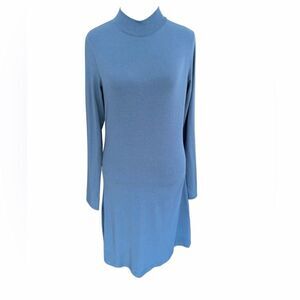 NWT Tommy John Second Skin Clothing Bering Sea blue long sleeved dress size S.